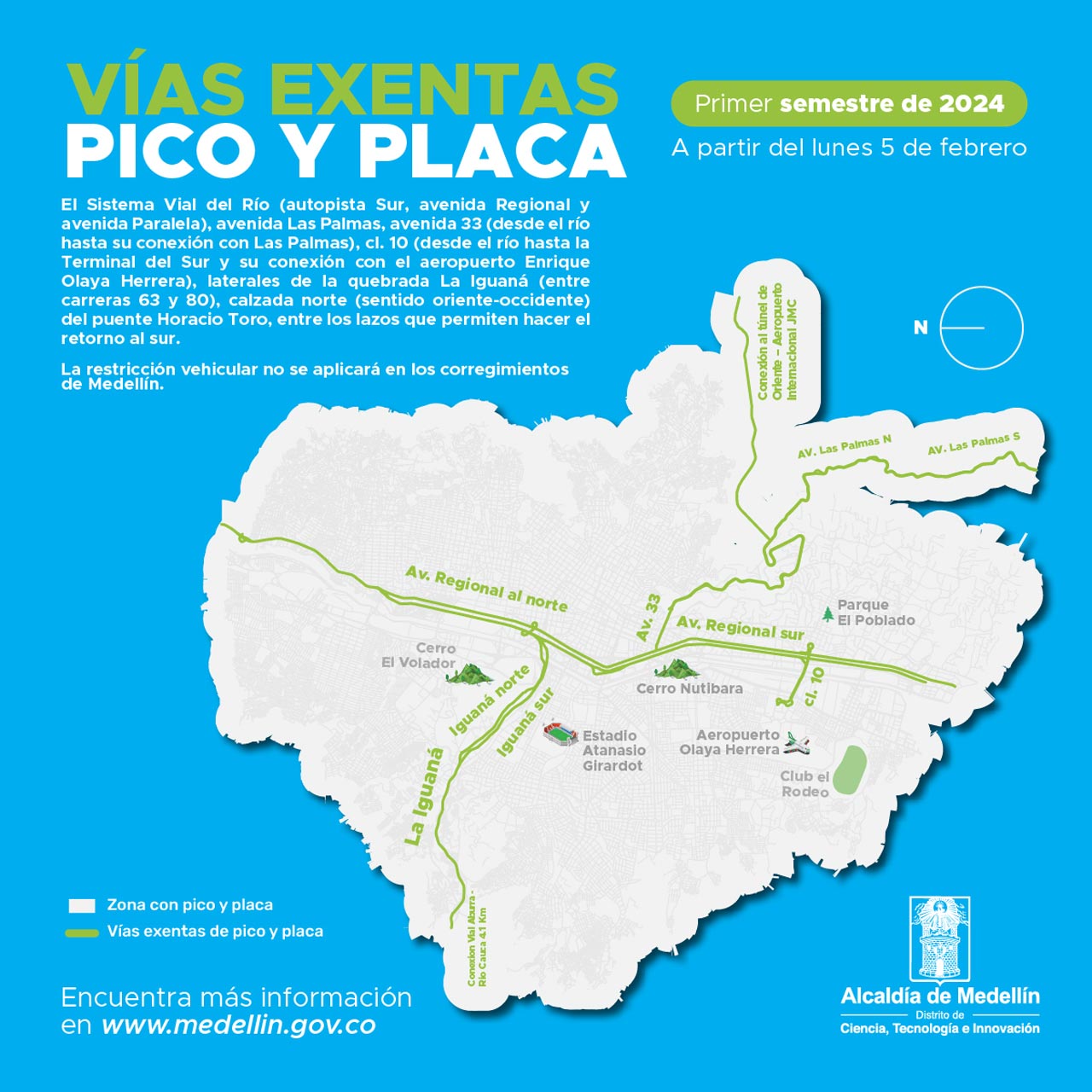 Pico y placa Medellín Febrero 2024 Autolab